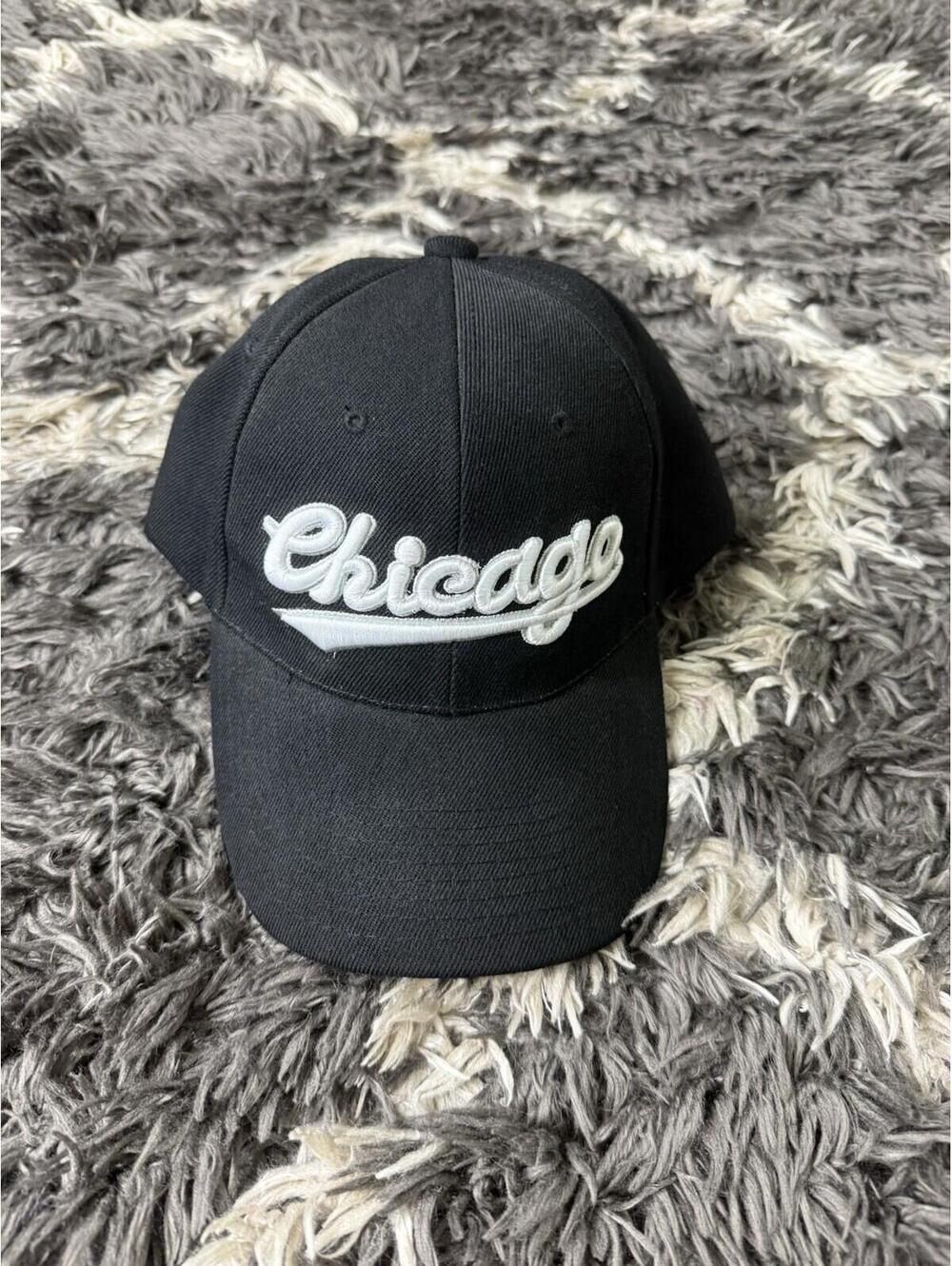 Vintage Chicago Cubs Hat Cap Black MLB Baseball Adjustable